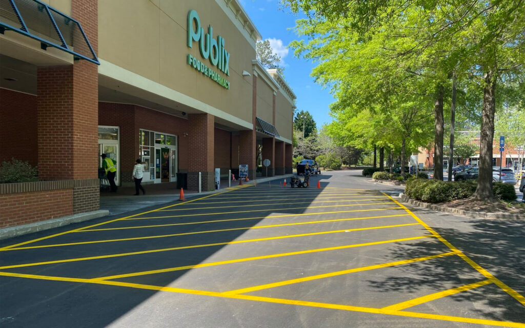 Peachtree City Shopping Center Publix Striping