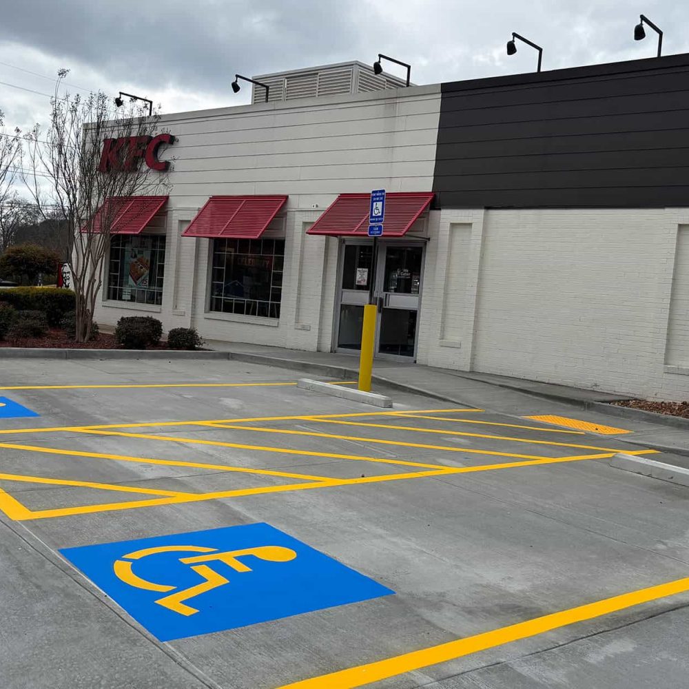 Handicap spots in front of KFC